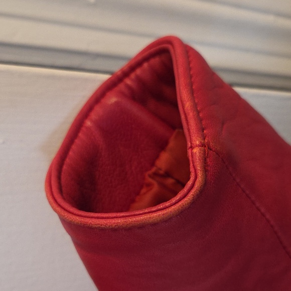 Brass Plum Nordstom Red Leather Jacket And Skirt Size P - Picture 8 of 16